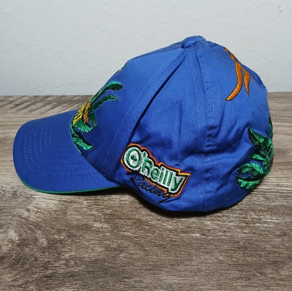 Oreillys Hat Jungle Jim Tribute Funny Car Racing Bob Gilbertson Blue Flames - Picture 2 of 6